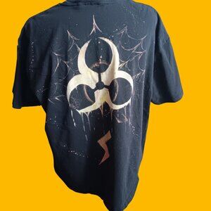 XL Vintage T-shirt Single Stitch Y2k No Boundaries Oversized Fit Biohazard Black